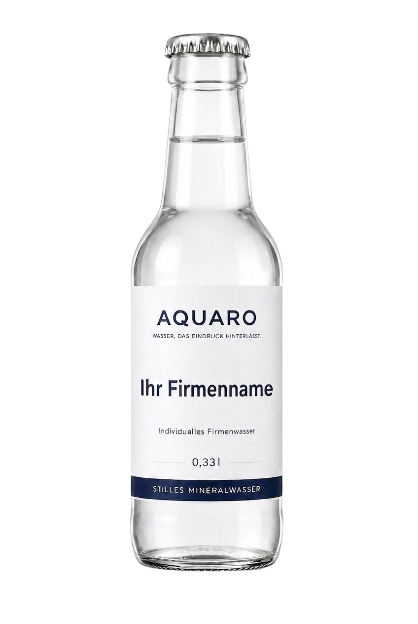 AQUARO 0,33l Glasflasche mit individuellem Etikett